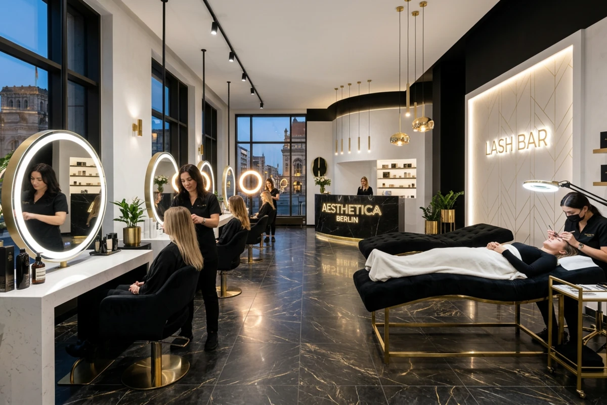 Wimpernverlaengerung im Top1 Kosmetikstudio Berlin-Mitte, Inhaberin Anastasia